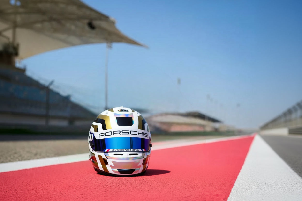 LACONCA Sticker Kit for helmet Color Scheme #3 Metal & Chrome (design pack) (Karting, Motorsport, Moto)