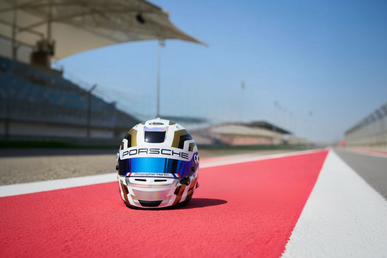 LACONCA Sticker Kit for helmet Color Scheme #3 Metal & Chrome (design pack) (Karting, Motorsport, Moto)