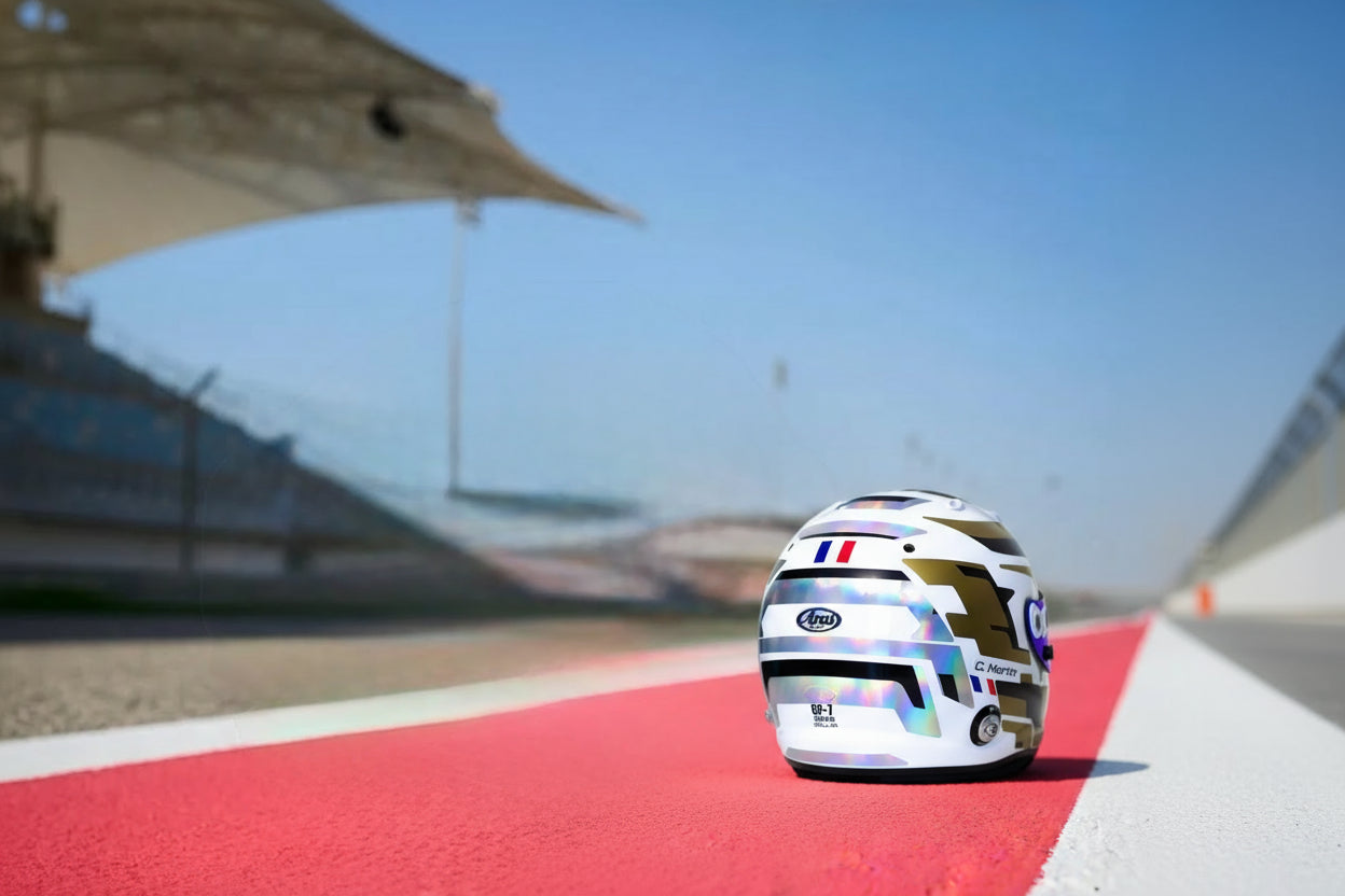 LACONCA Sticker Kit for helmet Color Scheme #3 Metal & Chrome (design pack) (Karting, Motorsport, Moto)