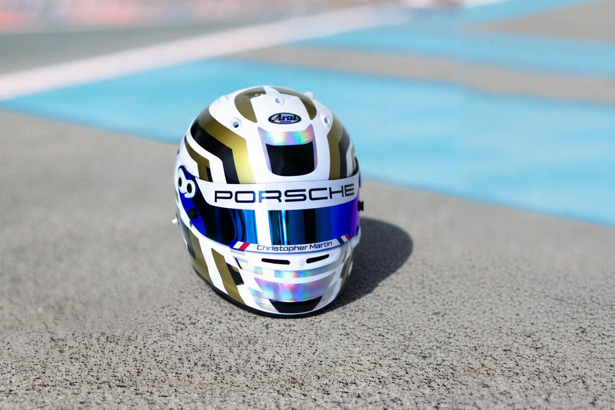 LACONCA Sticker Kit for helmet Color Scheme #3 Metal & Chrome (design pack) (Karting, Motorsport, Moto)