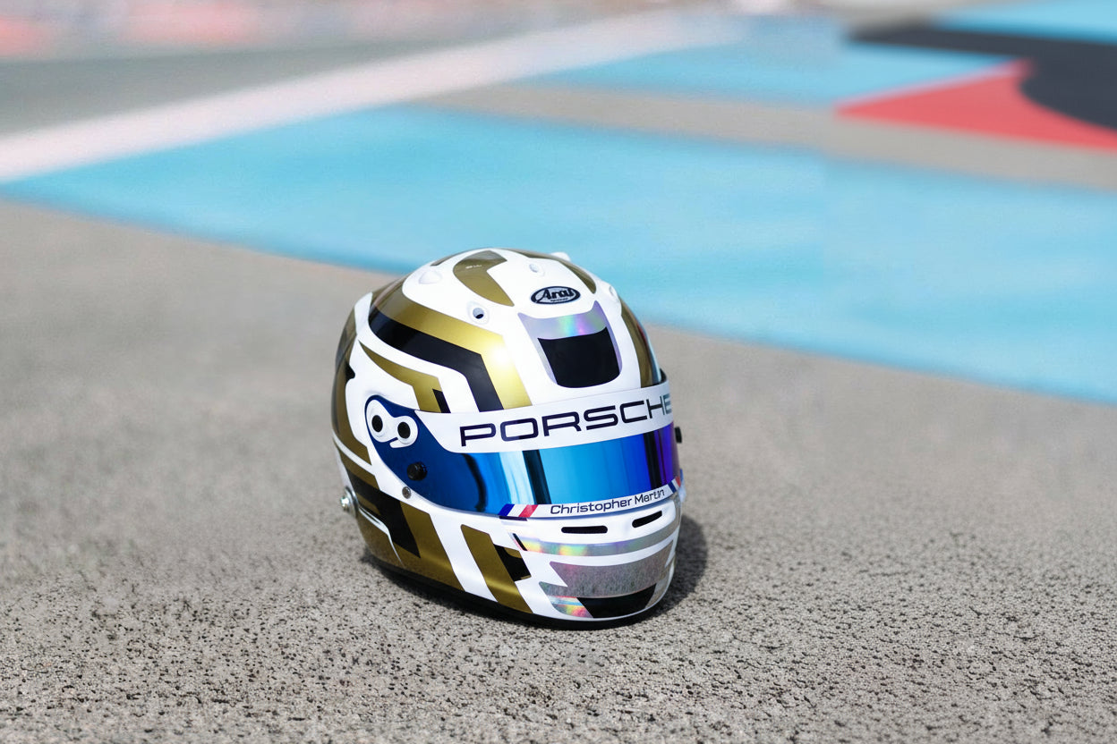LACONCA Sticker Kit for helmet Color Scheme #3 Metal & Chrome (design pack) (Karting, Motorsport, Moto)