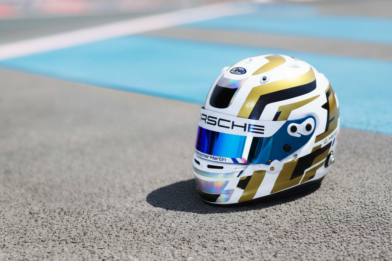 LACONCA Sticker Kit for helmet Color Scheme #3 Metal & Chrome (design pack) (Karting, Motorsport, Moto)