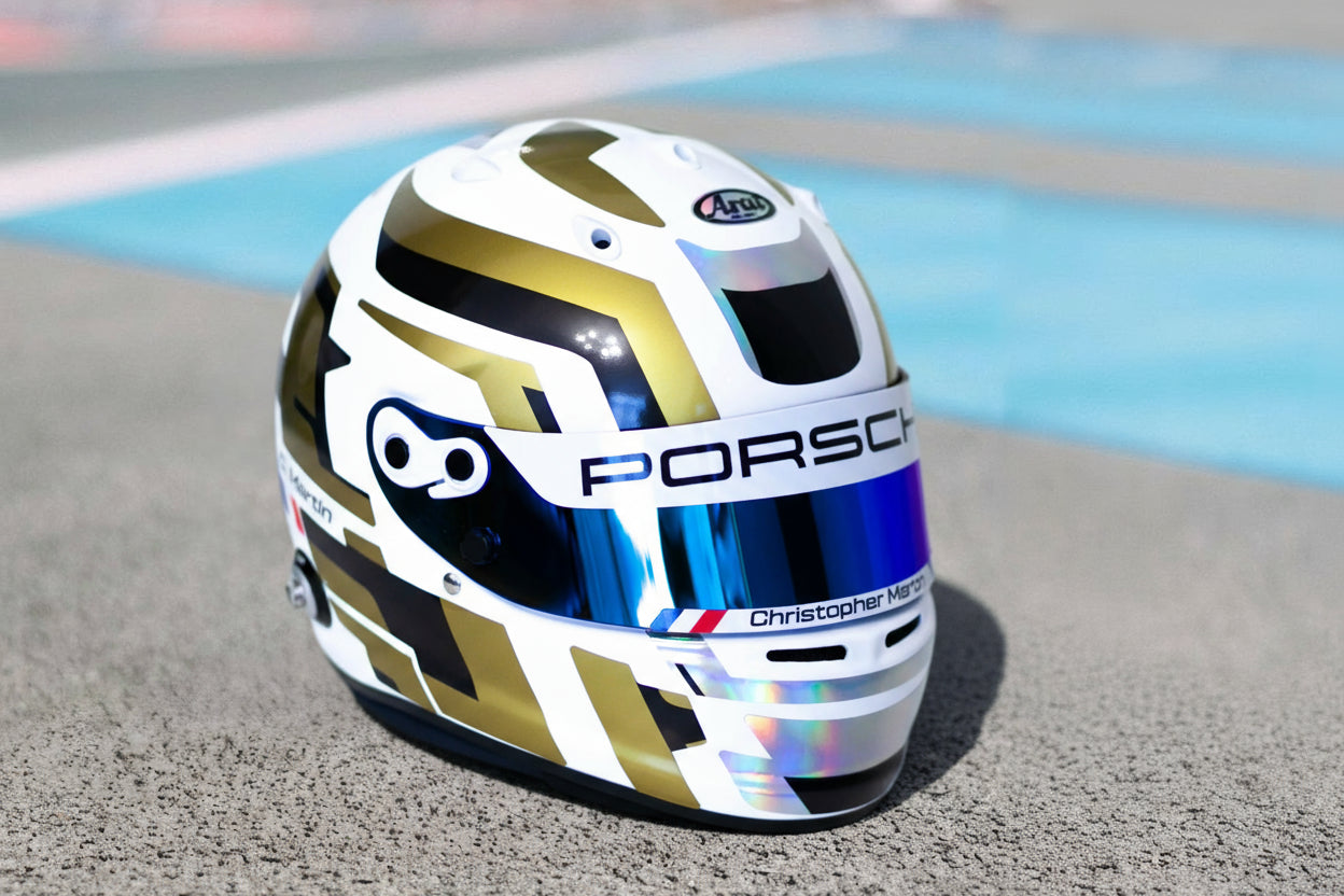 LACONCA Sticker Kit for helmet Color Scheme #3 Metal & Chrome (design pack) (Karting, Motorsport, Moto)