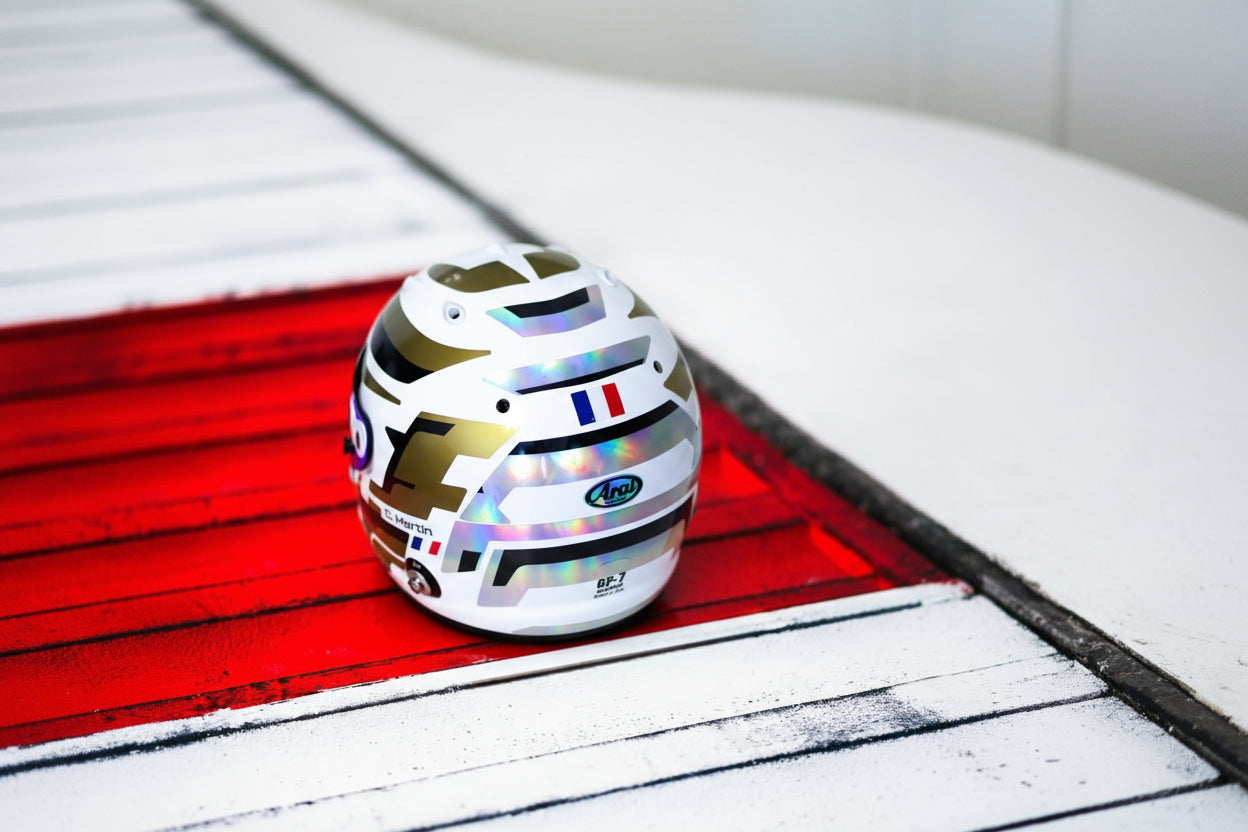 LACONCA Sticker Kit for helmet Color Scheme #3 Metal & Chrome (design pack) (Karting, Motorsport, Moto)
