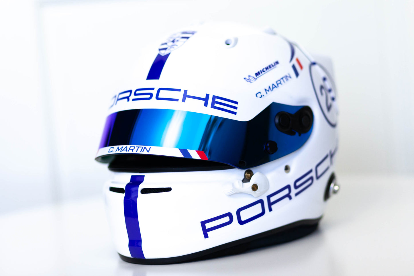 PORSCHE Challenge Helmet Sticker Pack Color Scheme #3 BLUE (design pack) (Karting, Motorsport, Moto)