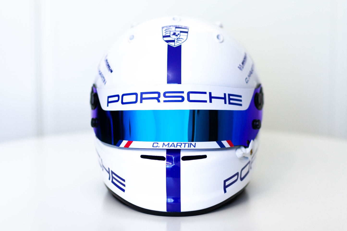 PORSCHE Challenge Helmet Sticker Pack Color Scheme #3 BLUE (design pack) (Karting, Motorsport, Moto)