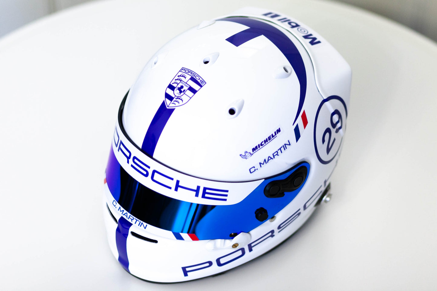 PORSCHE Challenge Helmet Sticker Pack Color Scheme #3 BLUE (design pack) (Karting, Motorsport, Moto)
