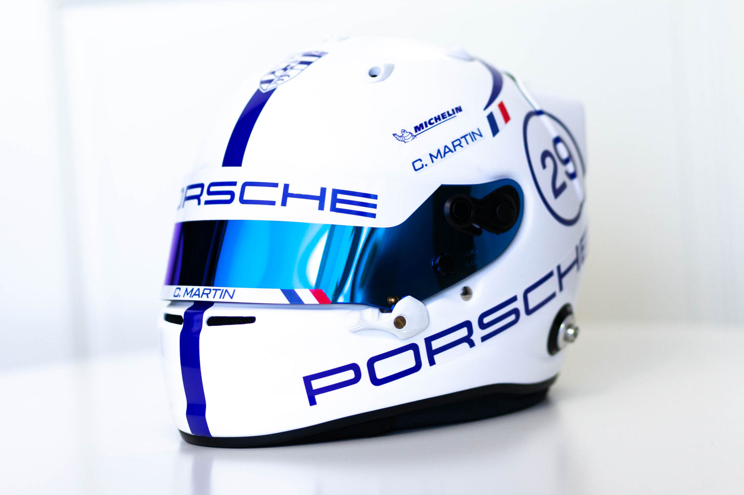 PORSCHE Challenge Helmet Sticker Pack Color Scheme #3 BLUE (design pack) (Karting, Motorsport, Moto)