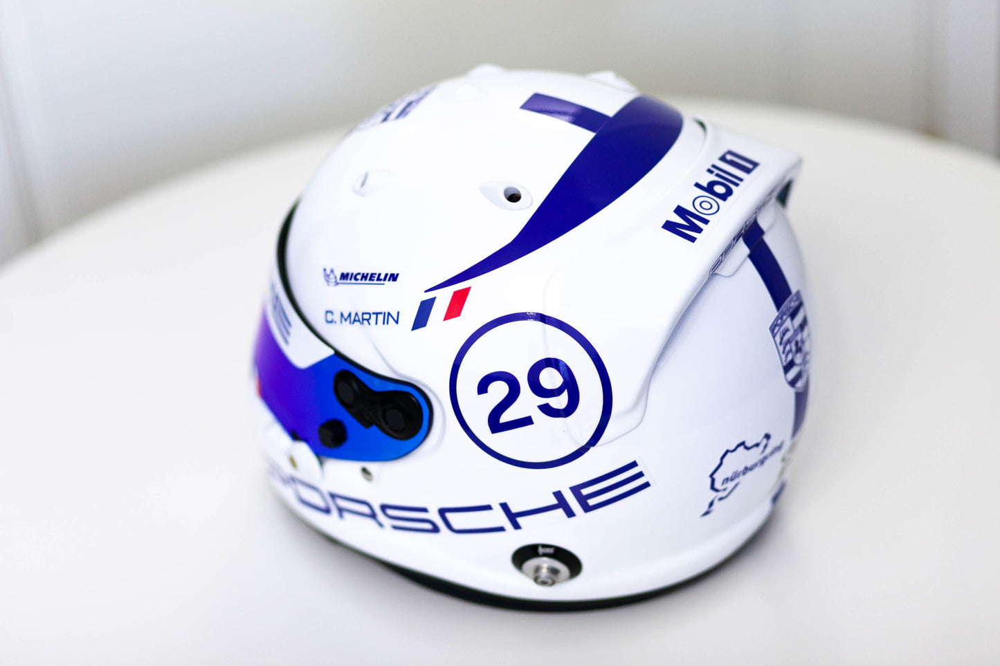 PORSCHE Challenge Helmet Sticker Pack Color Scheme #3 BLUE (design pack) (Karting, Motorsport, Moto)