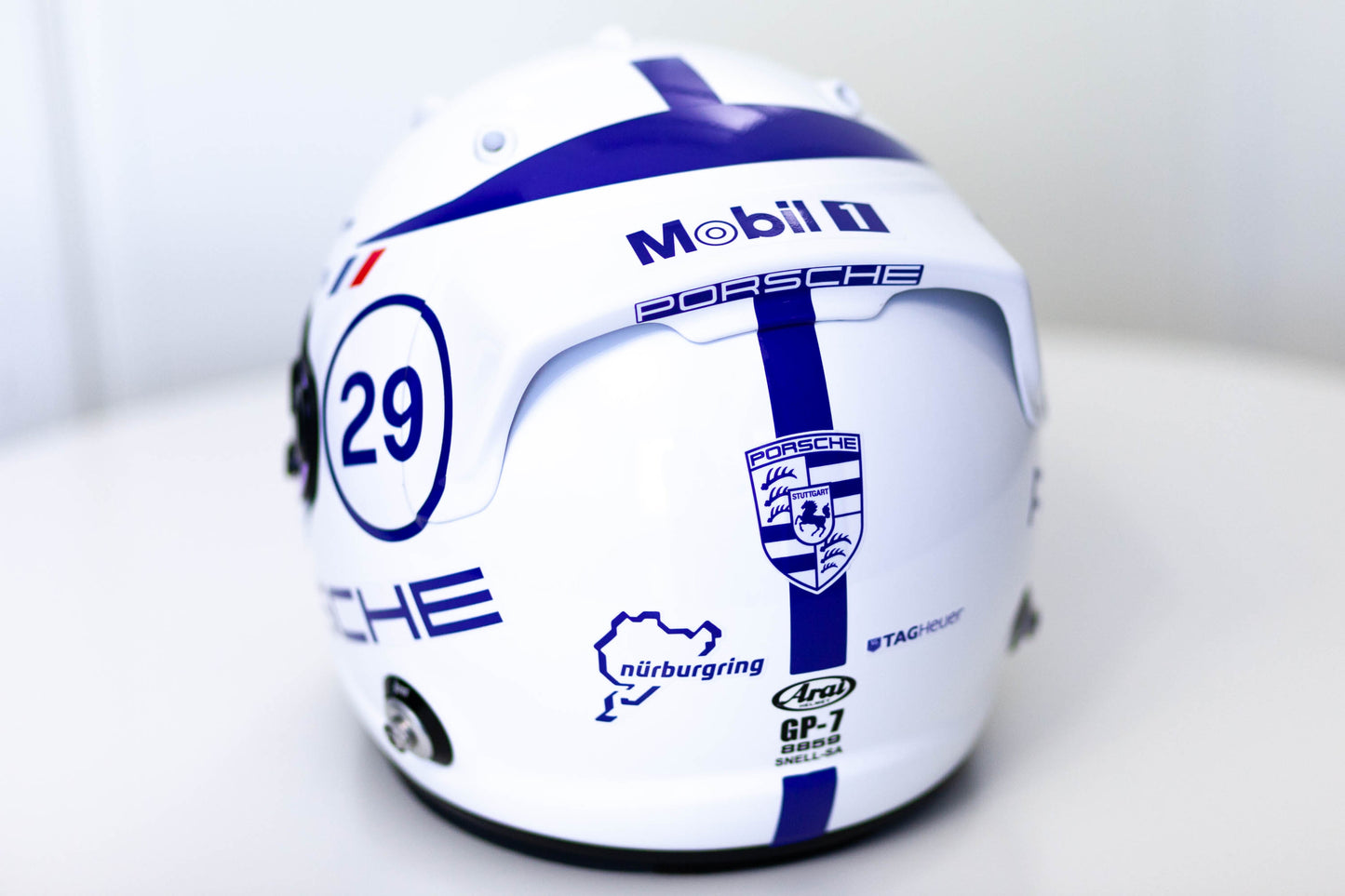 PORSCHE Challenge Helmet Sticker Pack Color Scheme #3 BLUE (design pack) (Karting, Motorsport, Moto)