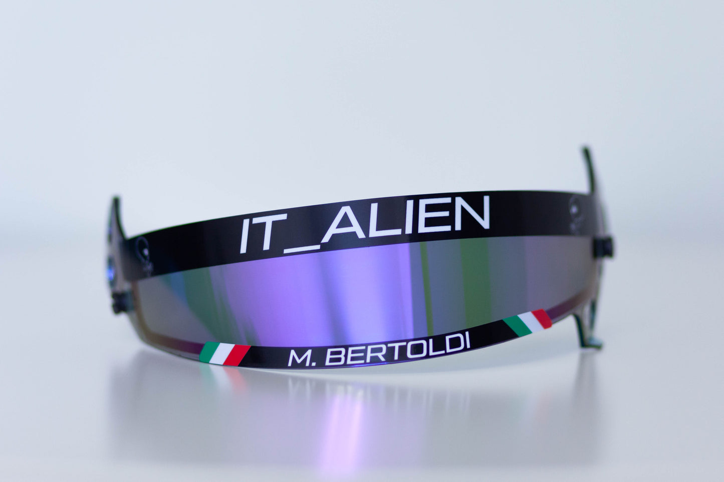 ITALIEN visor stripe for helmet in Metal (design pack) (Karting, Motorsport, Moto)