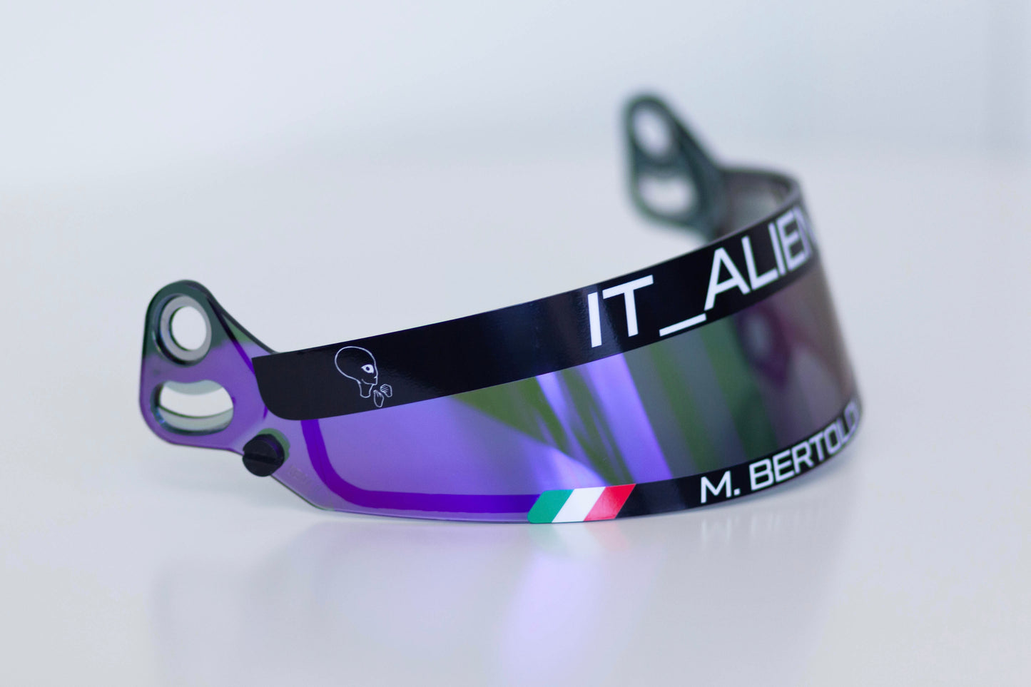 ITALIEN visor stripe for helmet in Metal (design pack) (Karting, Motorsport, Moto)