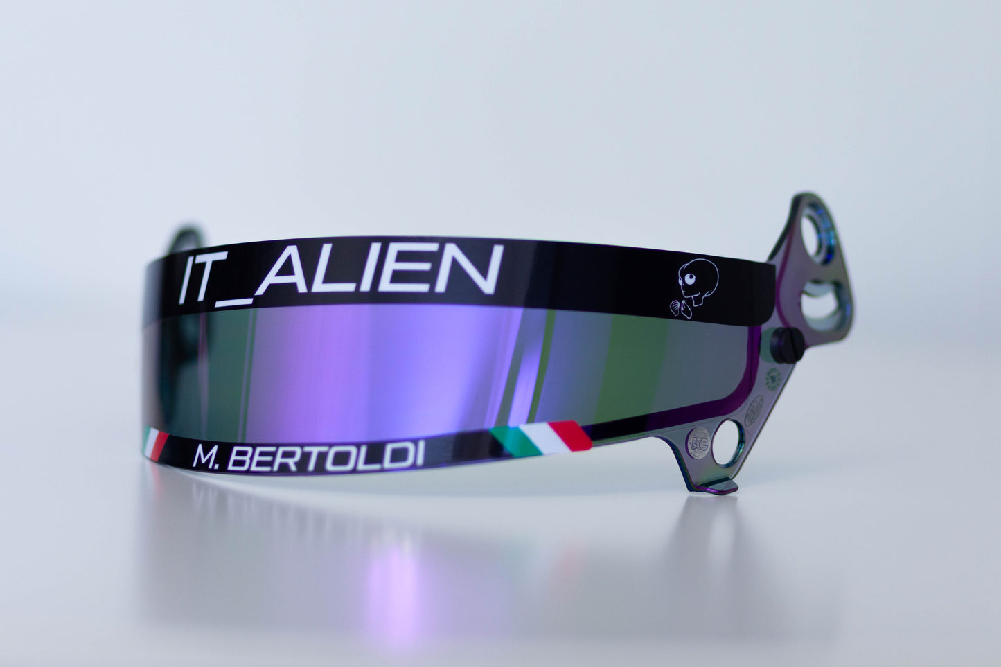 ITALIEN visor stripe for helmet in Metal (design pack) (Karting, Motorsport, Moto)