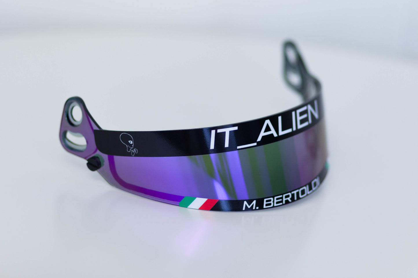 ITALIEN visor stripe for helmet in Metal (design pack) (Karting, Motorsport, Moto)