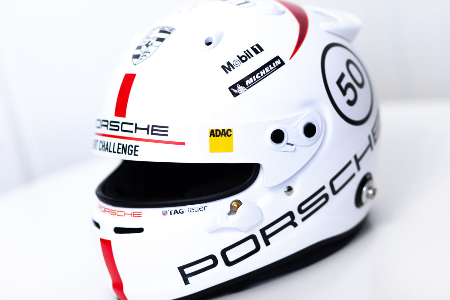 PORSCHE Challenge Helmet Sticker Pack Color Scheme #1 RED (design pack) (Karting, Motorsport, Moto)