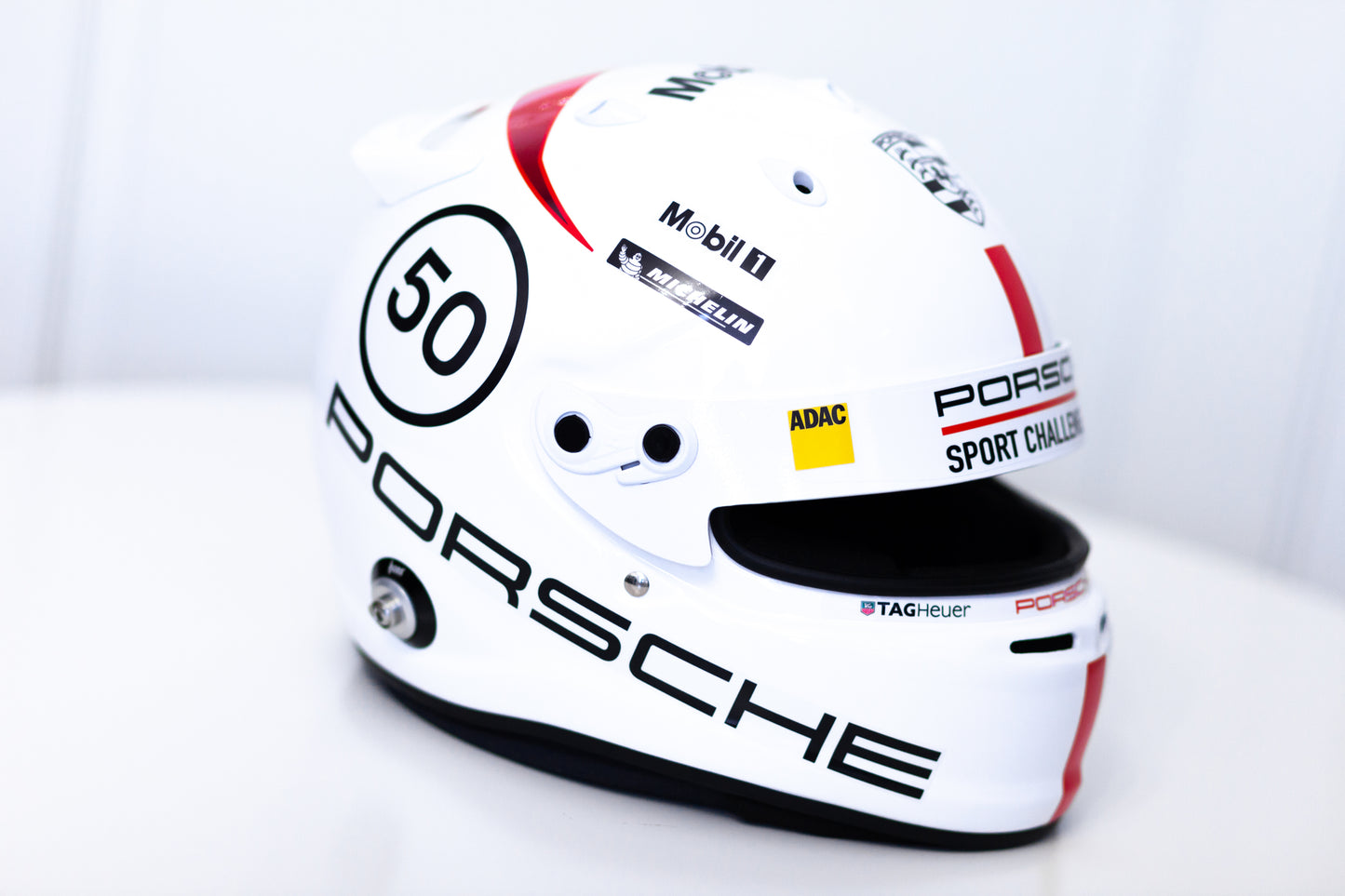 PORSCHE Challenge Helmet Sticker Pack Color Scheme #1 RED (design pack) (Karting, Motorsport, Moto)