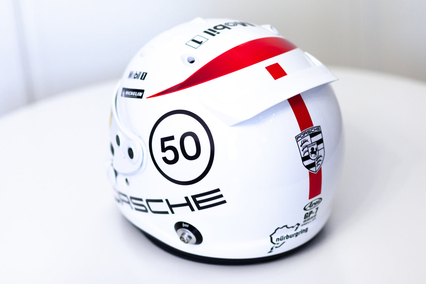 PORSCHE Challenge Helmet Sticker Pack Color Scheme #1 RED (design pack) (Karting, Motorsport, Moto)