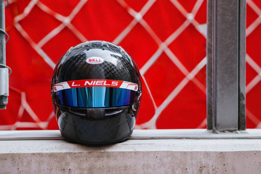Visor stripe "Pulsar" with Name & Flag on it (design pack) (Karting, Motorsport, Moto)