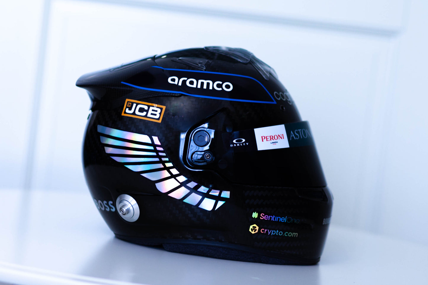 Aston Martin F1 Helmet Sticker Pack with Chrome (design pack) (Karting, Motorsport, Moto)