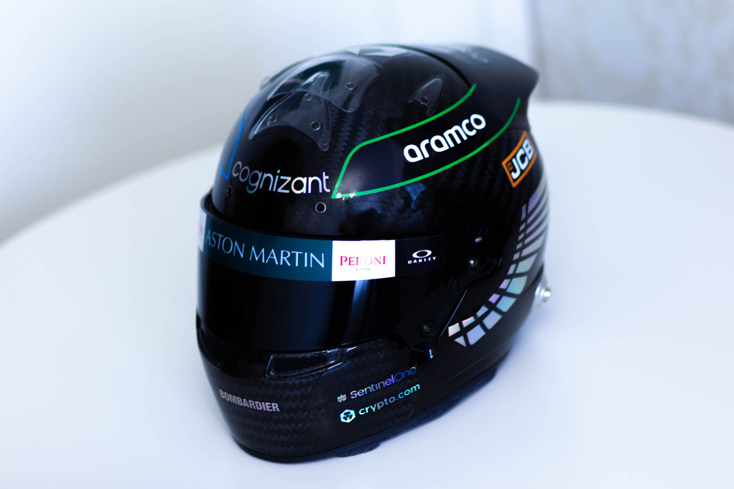 Aston Martin F1 Helmet Sticker Pack with Chrome (design pack) (Karting, Motorsport, Moto)