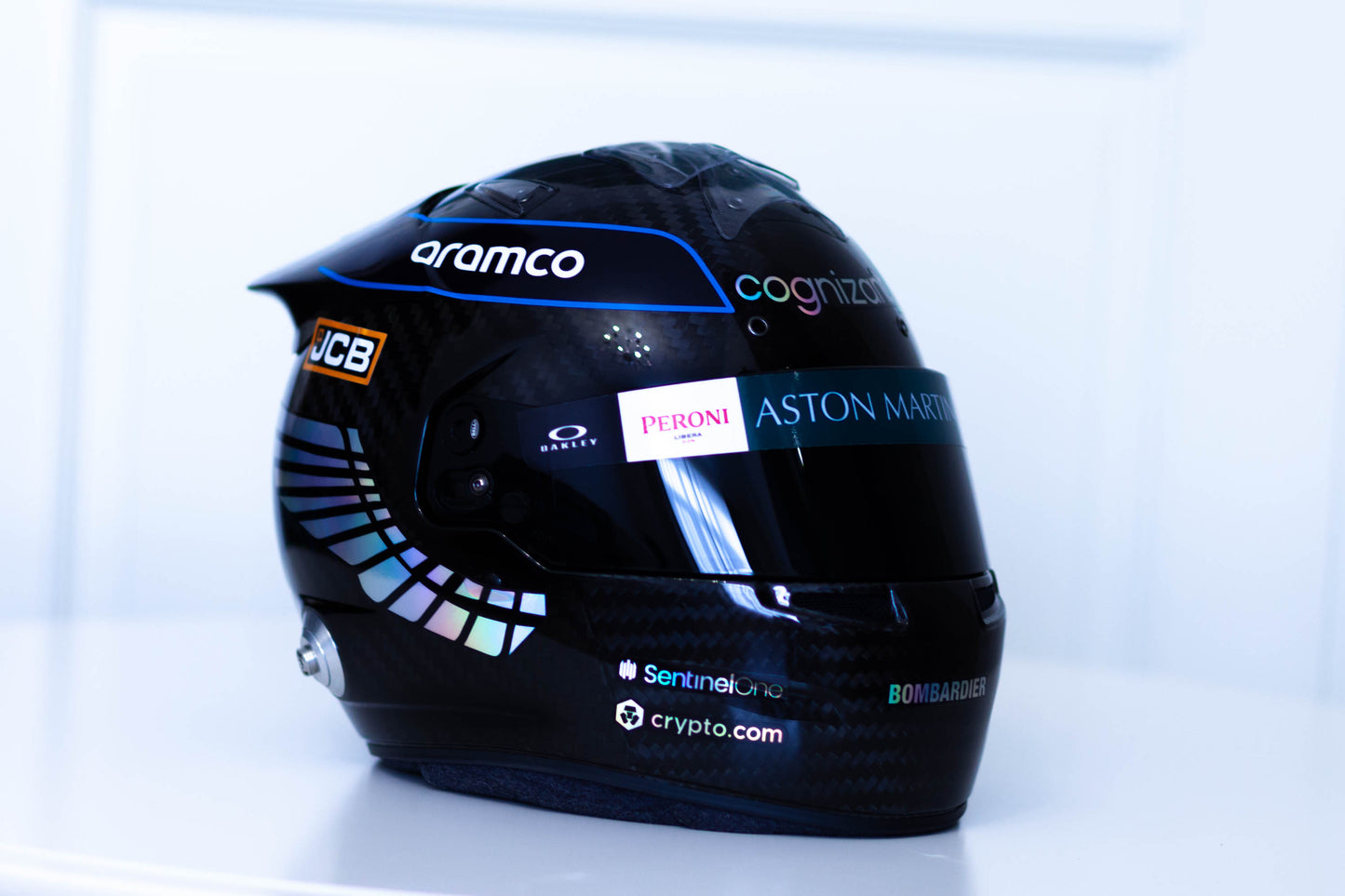 Aston Martin F1 Helmet Sticker Pack with Chrome (design pack) (Karting, Motorsport, Moto)