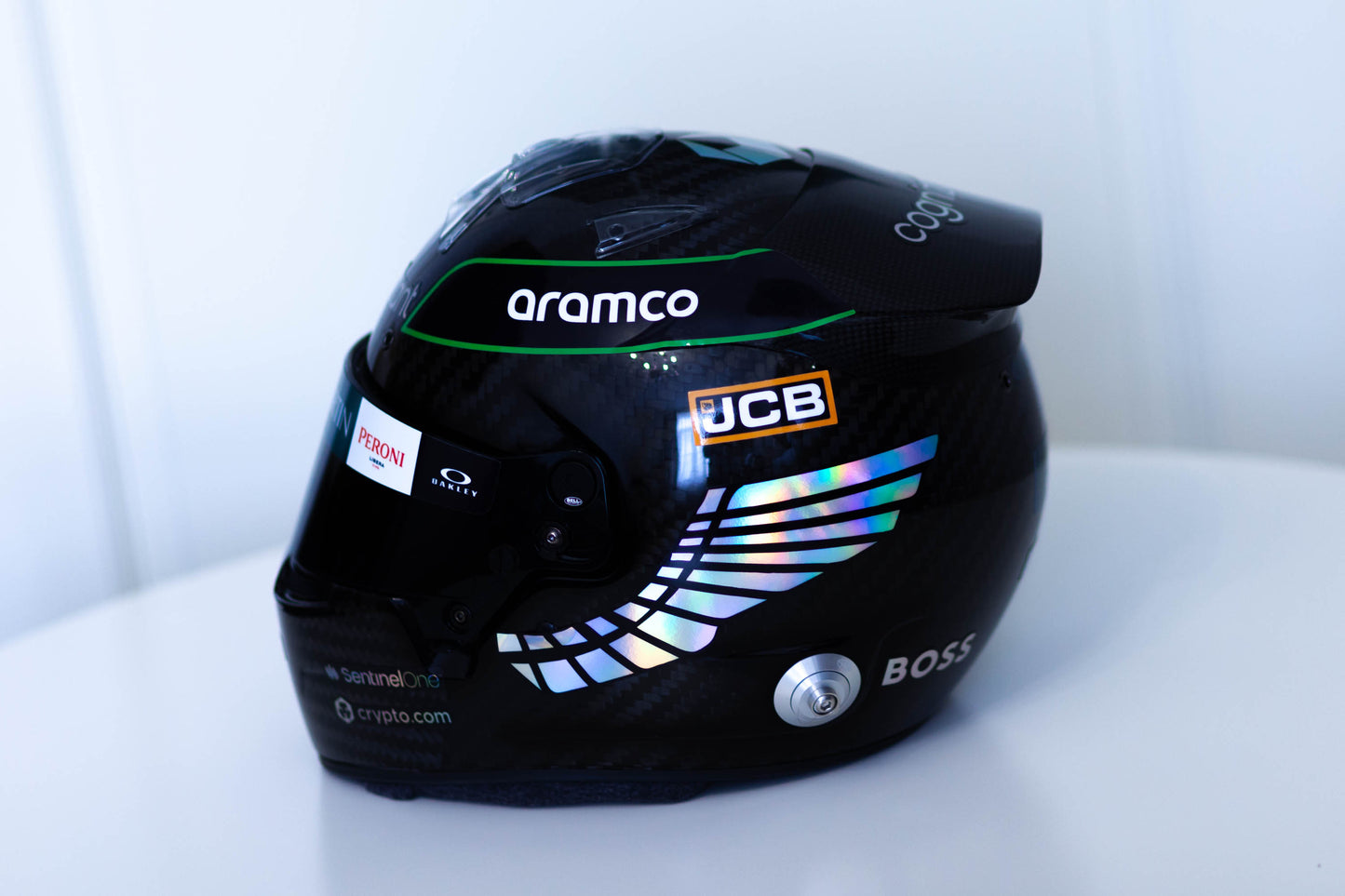 Aston Martin F1 Helmet Sticker Pack with Chrome (design pack) (Karting, Motorsport, Moto)