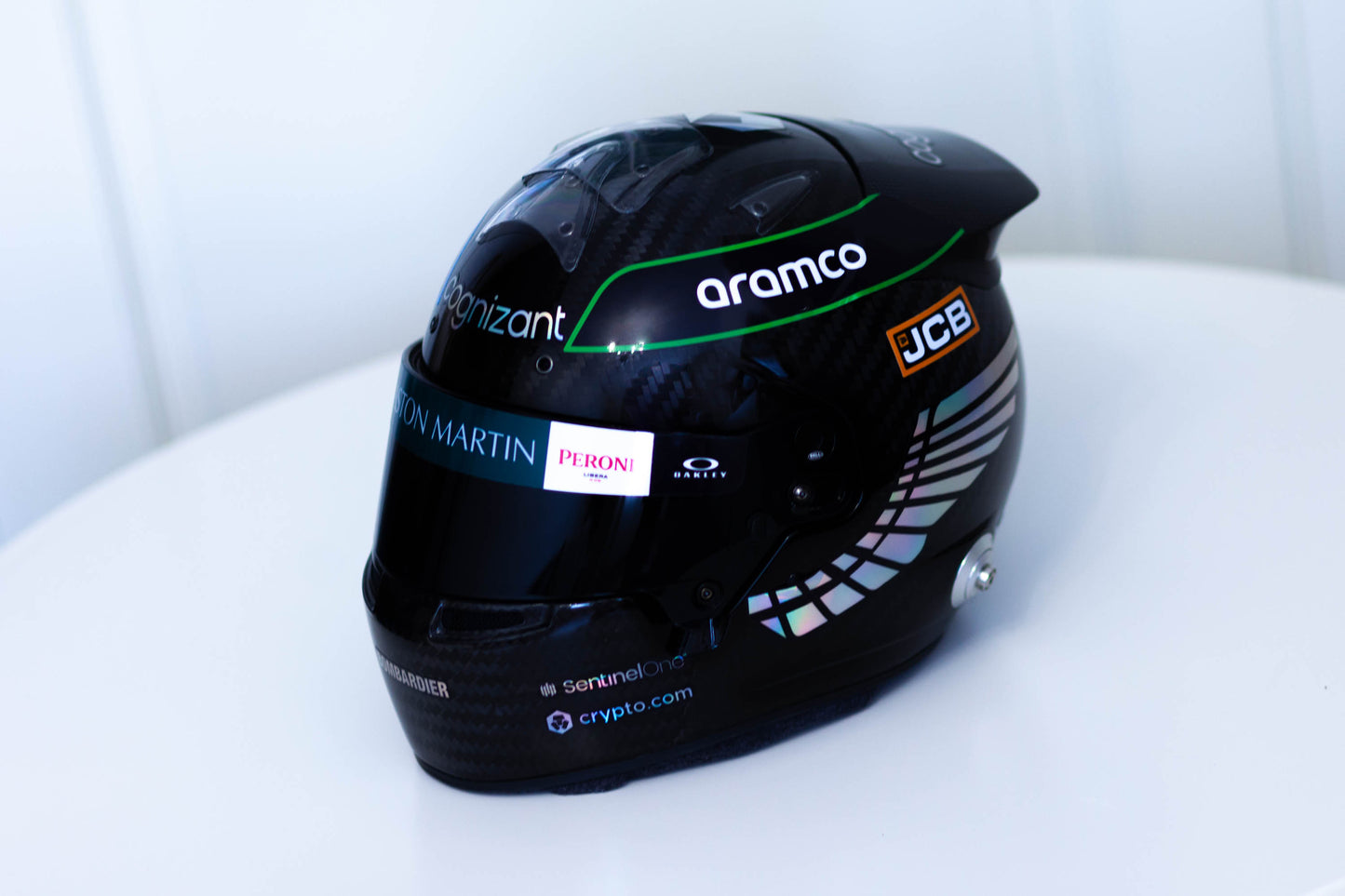 Aston Martin F1 Helmet Sticker Pack with Chrome (design pack) (Karting, Motorsport, Moto)