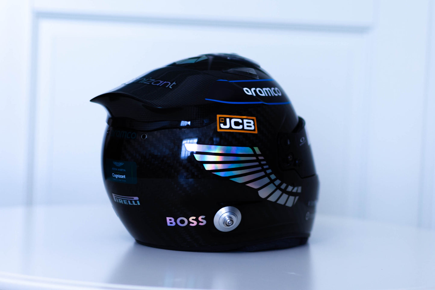 Aston Martin F1 Helmet Sticker Pack with Chrome (design pack) (Karting, Motorsport, Moto)