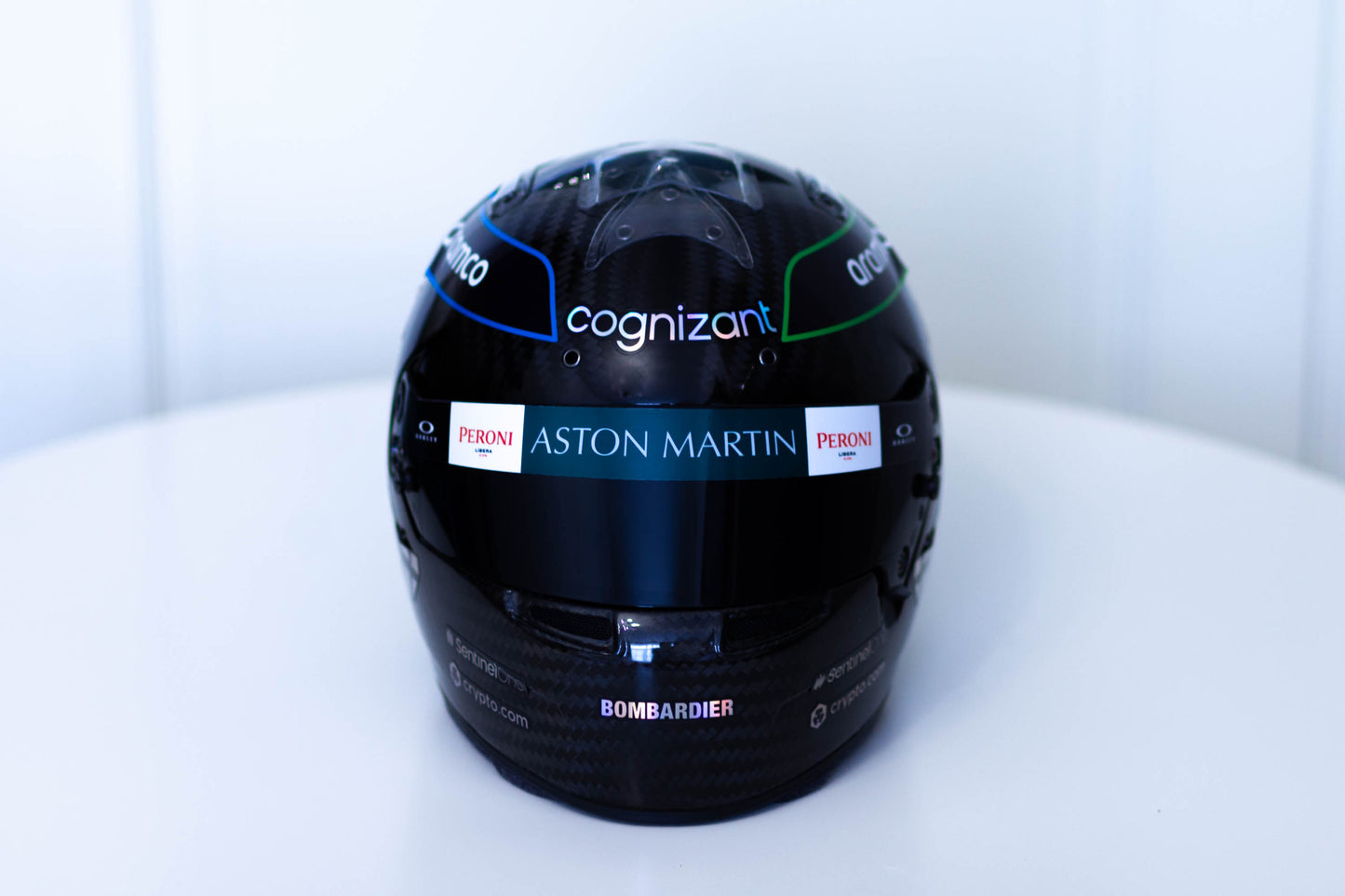 Aston Martin F1 Helmet Sticker Pack with Chrome (design pack) (Karting, Motorsport, Moto)