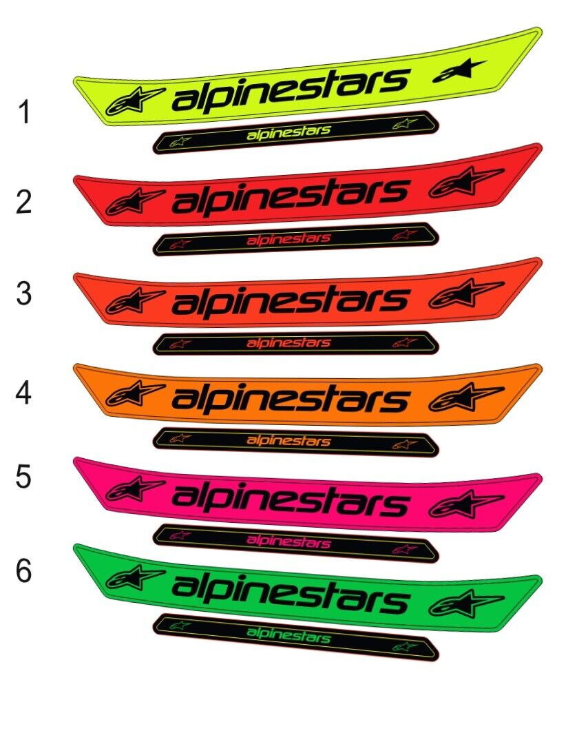 Alpinestars Helmet Visor Fluor Sticker (Karting, Motorsport, Moto)