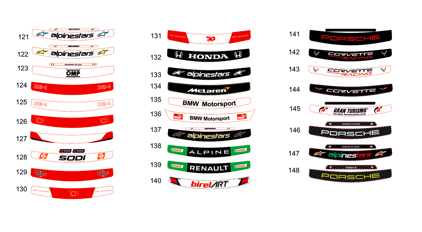 AFX Helmet visor Sticker (Karting, Motorsport)