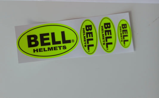 BELL logo set in FLUOR. Stickers for helmet (design pack) (Karting, Motorsport, Moto)