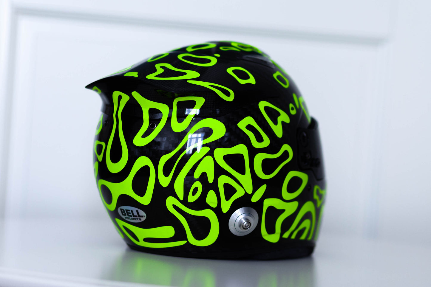 PLASMA Stickers for BLACK helmet Color scheme #1 FLUO+CHROME (design pack) (Karting, Motorsport, Moto)