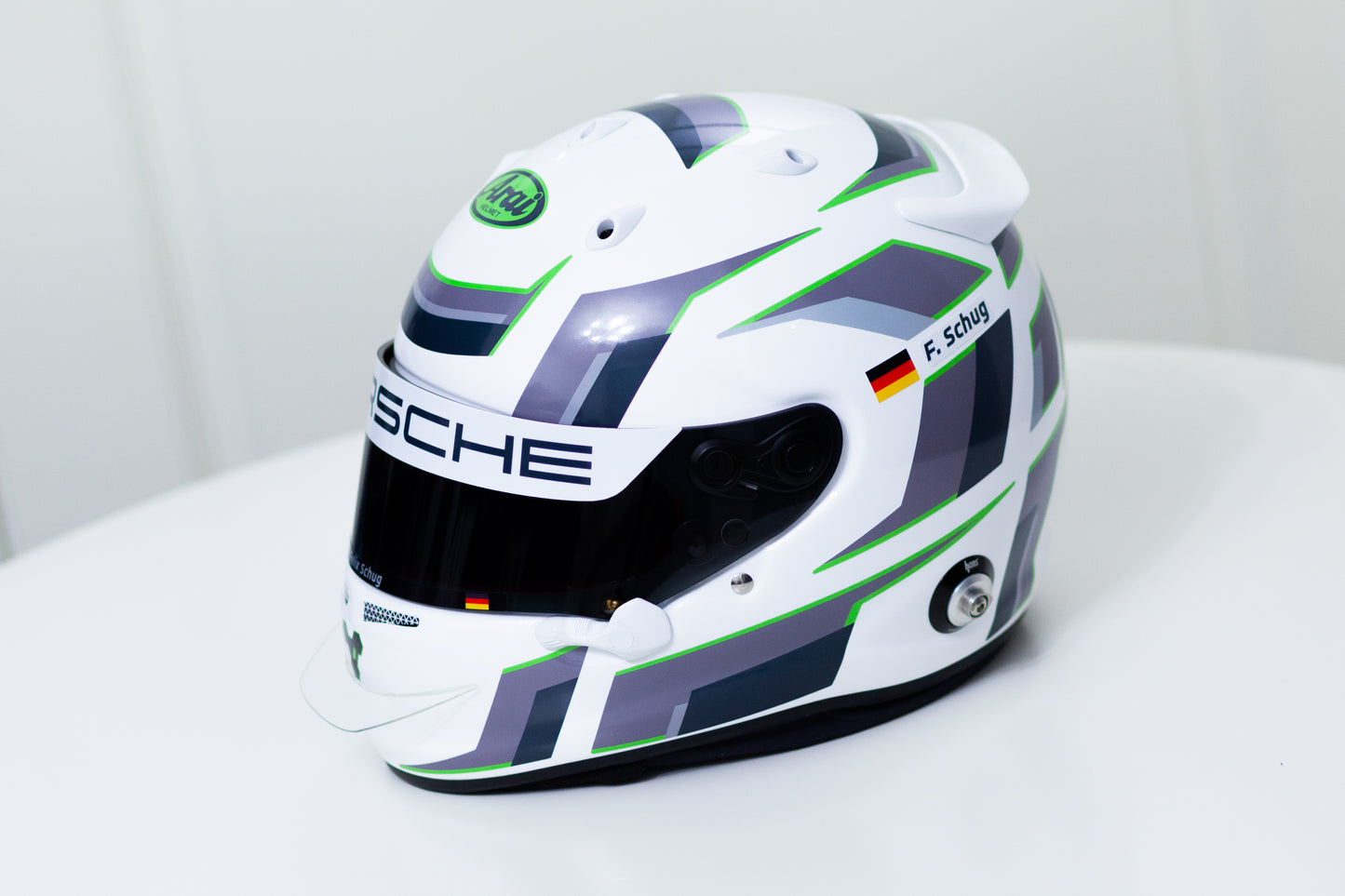 ATOMIC Stickers for helmet Color scheme #2 with Names&Flag (design pack) (Karting, Motorsport, Moto)