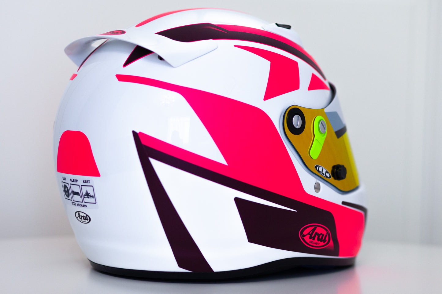 SPEED Stickers for helmet (design pack) (Karting, Motorsport, Moto) FLUOR Pink