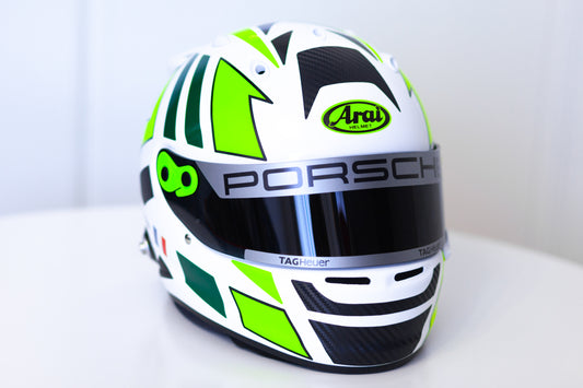 MONZA Stickers for helmet with CARBON + FLUO + Name&Flag Edition (design pack) (Karting, Motorsport)