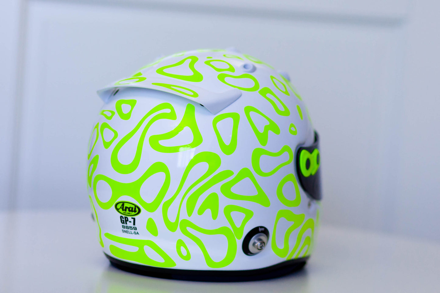 PLASMA Stickers for WHITE helmet Color scheme #1 FLUO+CHROME (design pack) (Karting, Motorsport, Moto)