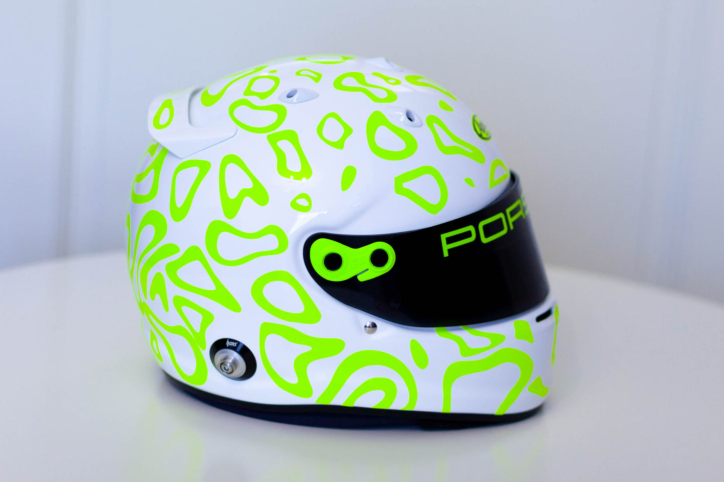 PLASMA Stickers for WHITE helmet Color scheme #1 FLUO+CHROME (design pack) (Karting, Motorsport, Moto)