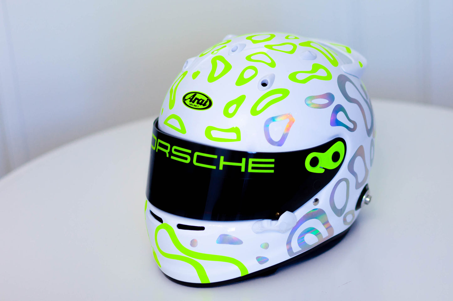 PLASMA Stickers for WHITE helmet Color scheme #1 FLUO+CHROME (design pack) (Karting, Motorsport, Moto)