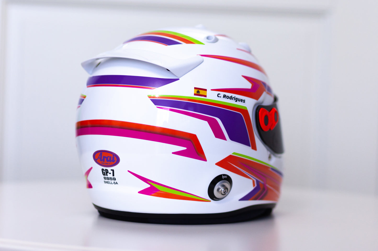 MUGELLO Stickers for helmet Color scheme #4 with Names&Flag (design pack) (Karting, Motorsport, Moto)