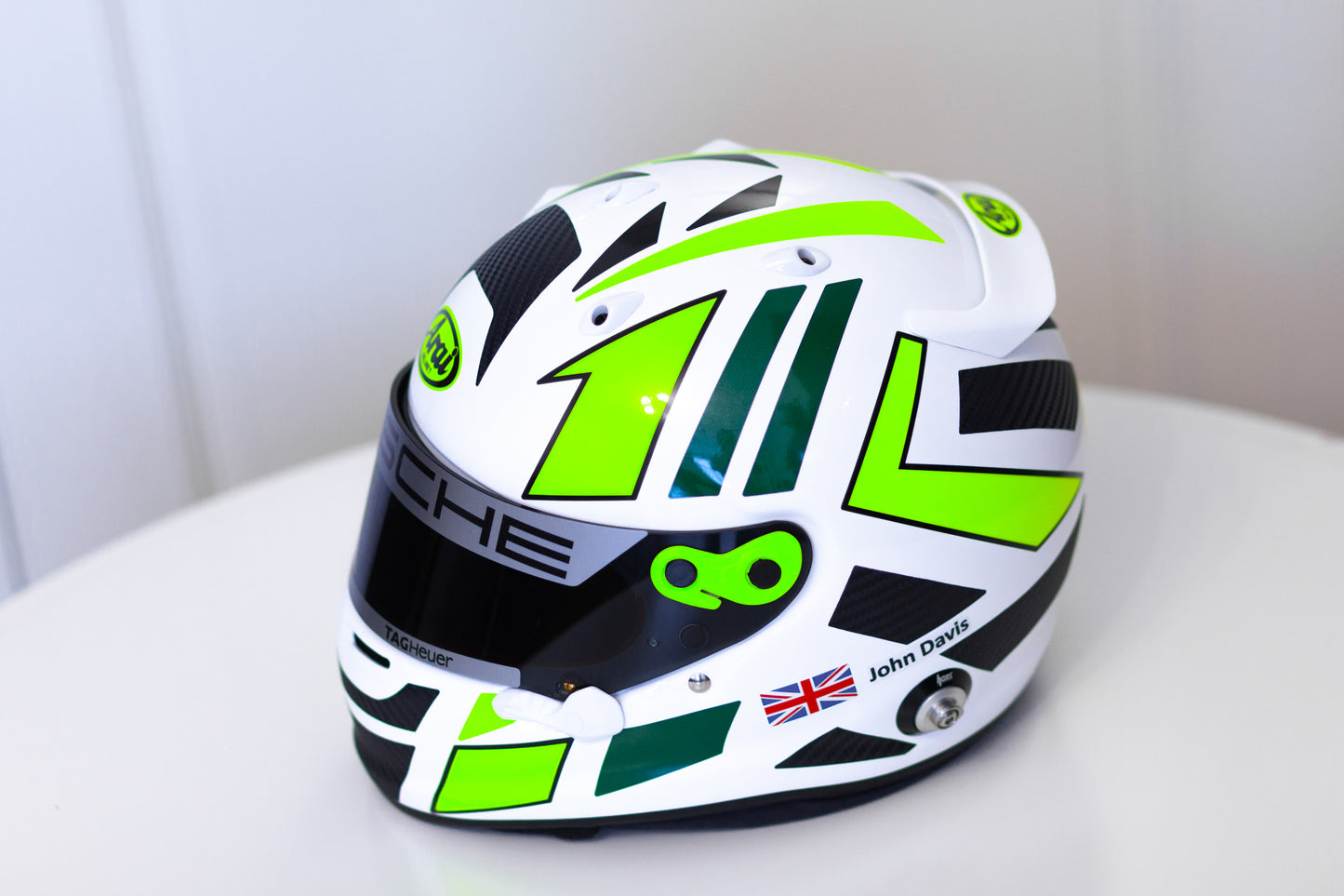 MONZA Stickers for helmet with CARBON + FLUO + Name&Flag Edition (design pack) (Karting, Motorsport)