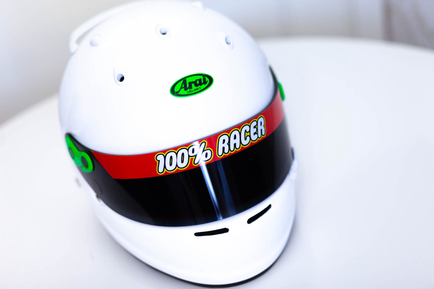 100% RACER Helmet Visor Stripe (Karting, Motorsport, Moto)