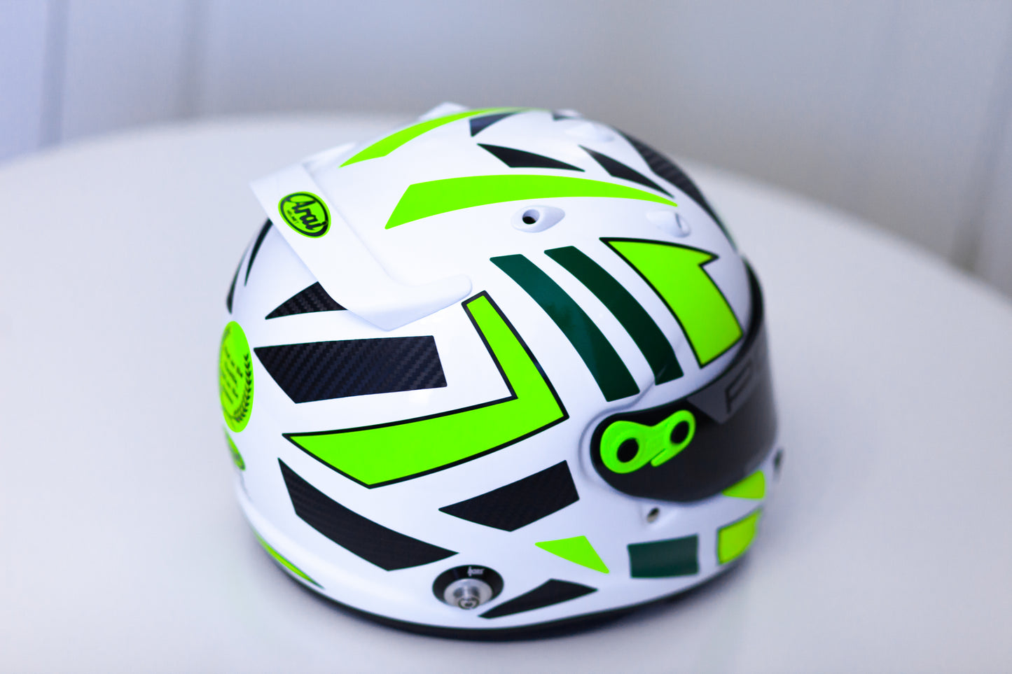 MONZA Stickers for helmet with CARBON + FLUO Edition (design pack) (Karting, Motorsport)