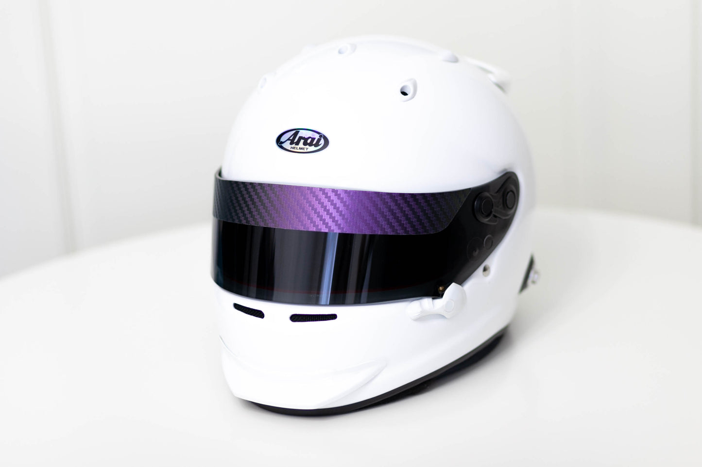 Carbon PURPLE-GREEN vinyl Visor Stripe (Karting, Motorsport, Moto)