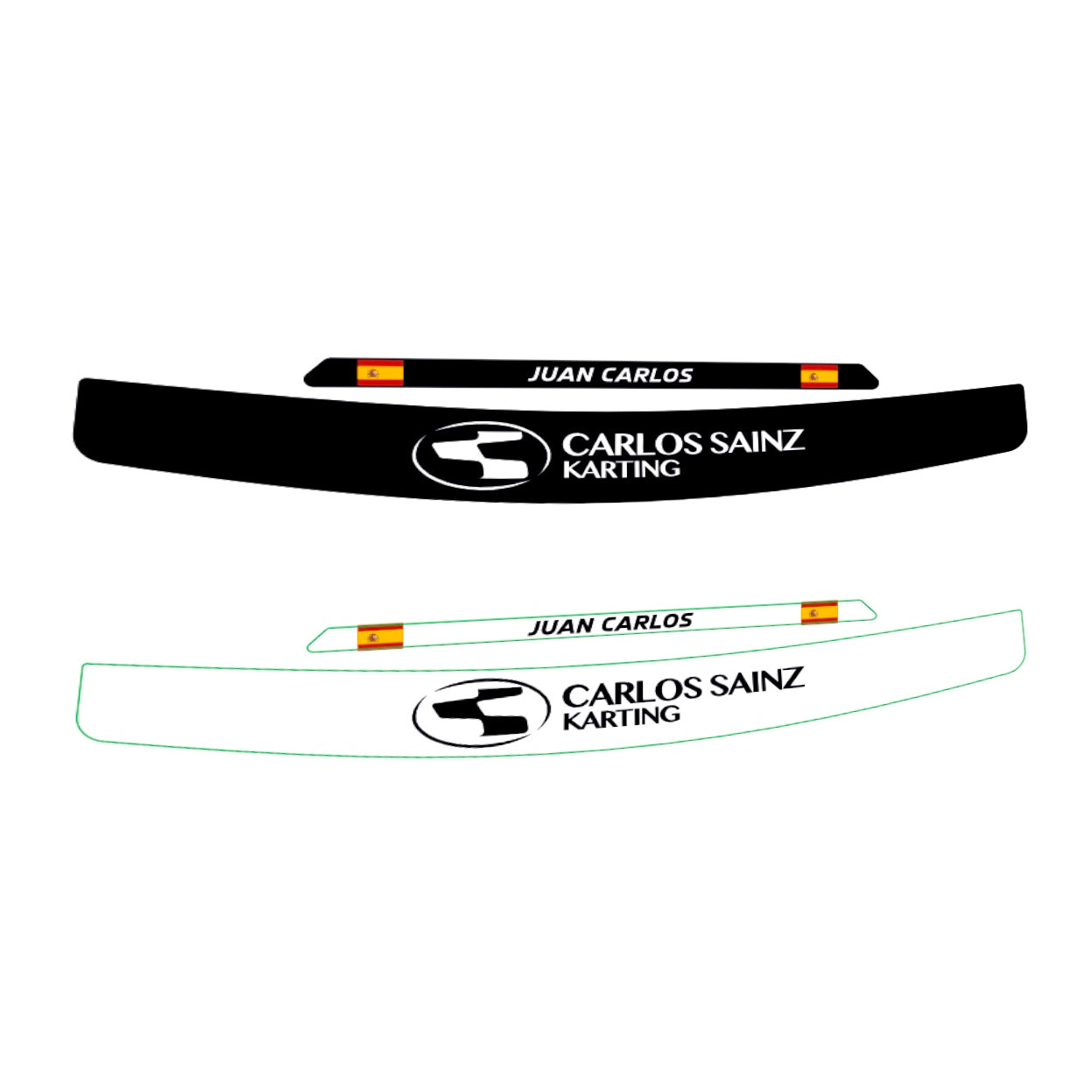 Carlos Sainz Karting Visor stripe (design pack) (Karting, Motorsport, Moto)