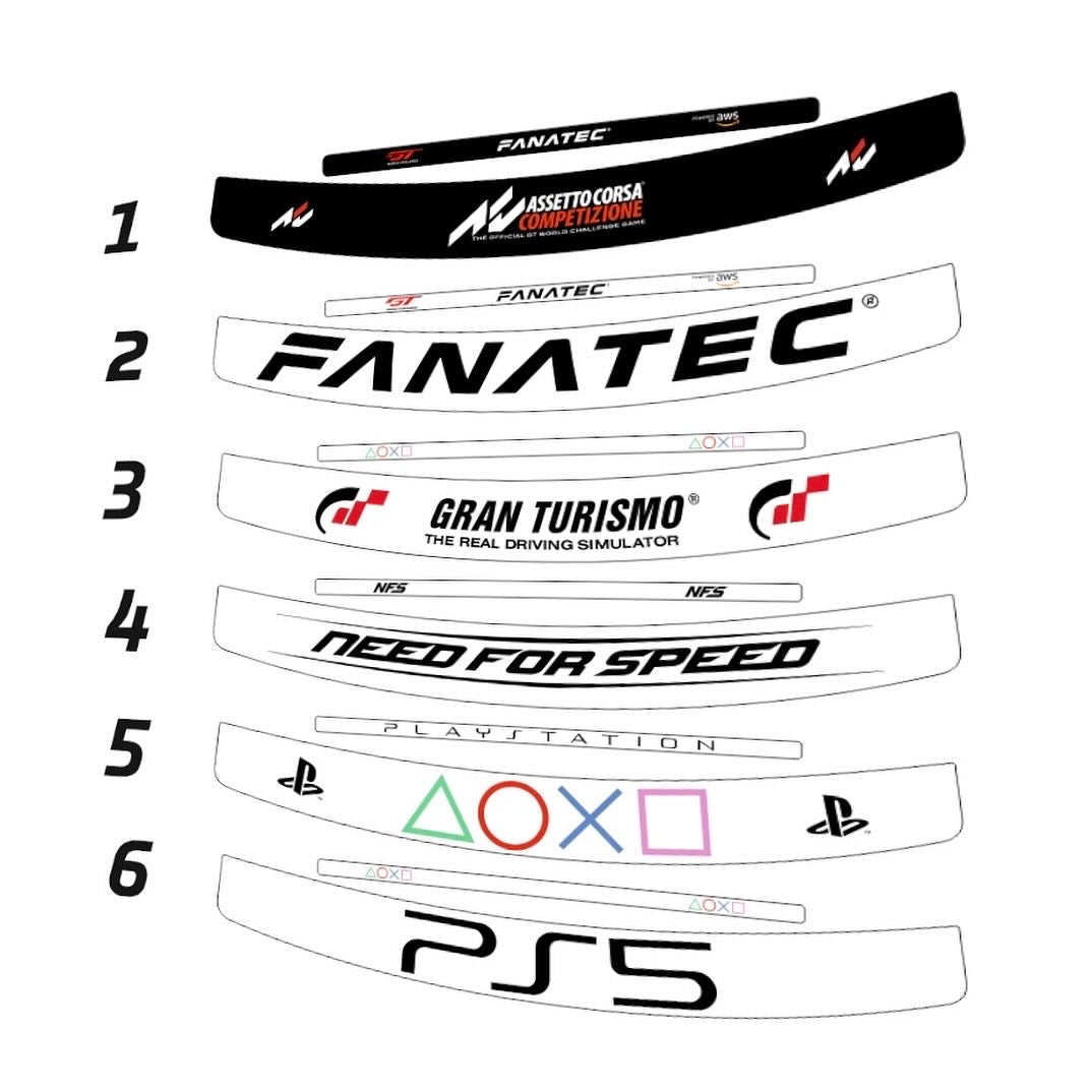 GAMING SERIES Helmet Visor Sticker (Karting, Motorsport, Moto)