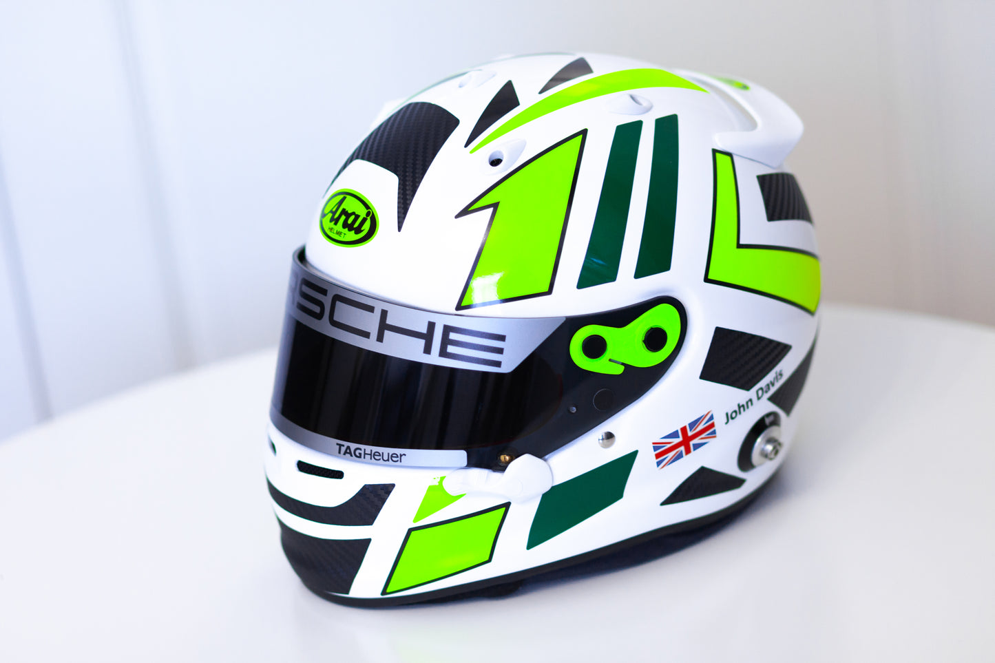 MONZA Stickers for helmet with CARBON + FLUO + Name&Flag Edition (design pack) (Karting, Motorsport)