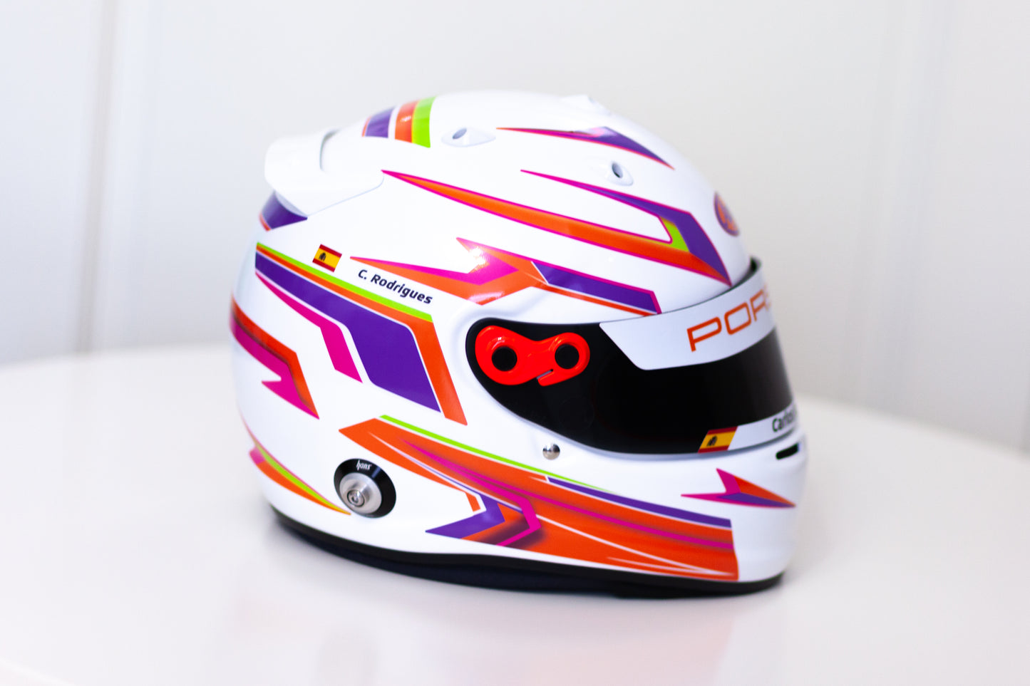 MUGELLO Stickers for helmet Color scheme #4 with Names&Flag (design pack) (Karting, Motorsport, Moto)