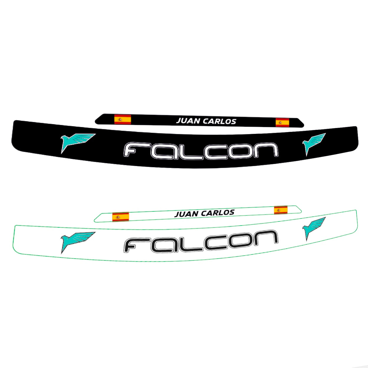 FALCON KART Visor stripe (design pack) (Karting, Motorsport, Moto)