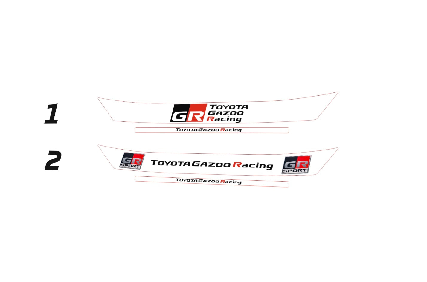 Toyota Gazoo Racing Helmet visor Sticker (Karting, Motorsport, Moto)